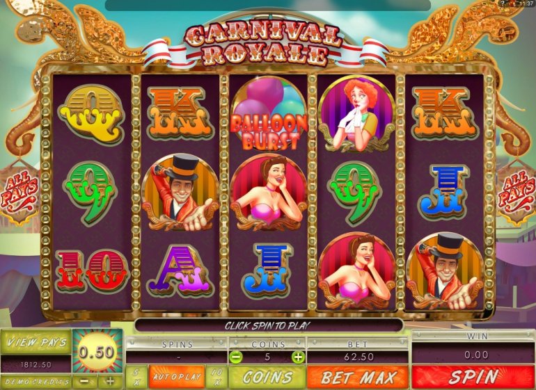 video pokie carnival royale
